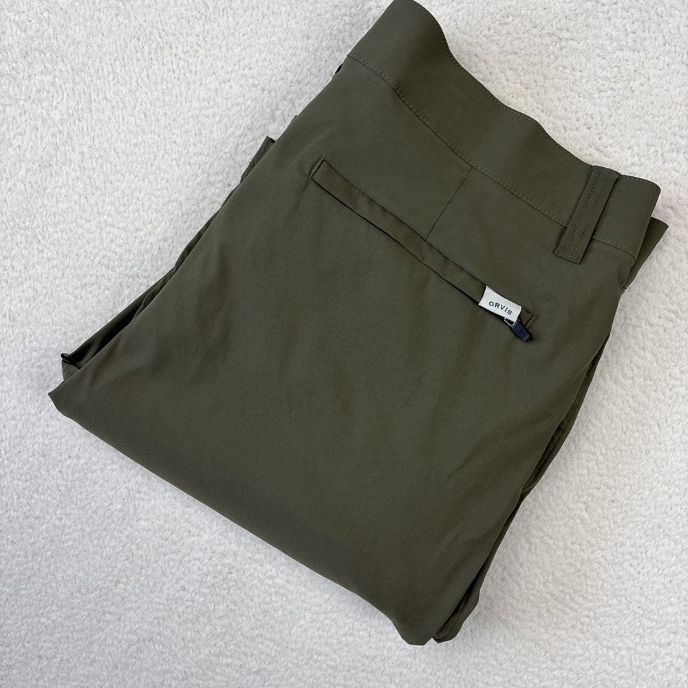 ORVIS Trek 5-Pocket Tech Pants Mens Size 36/30 Green Lightweight Stretch Hiking